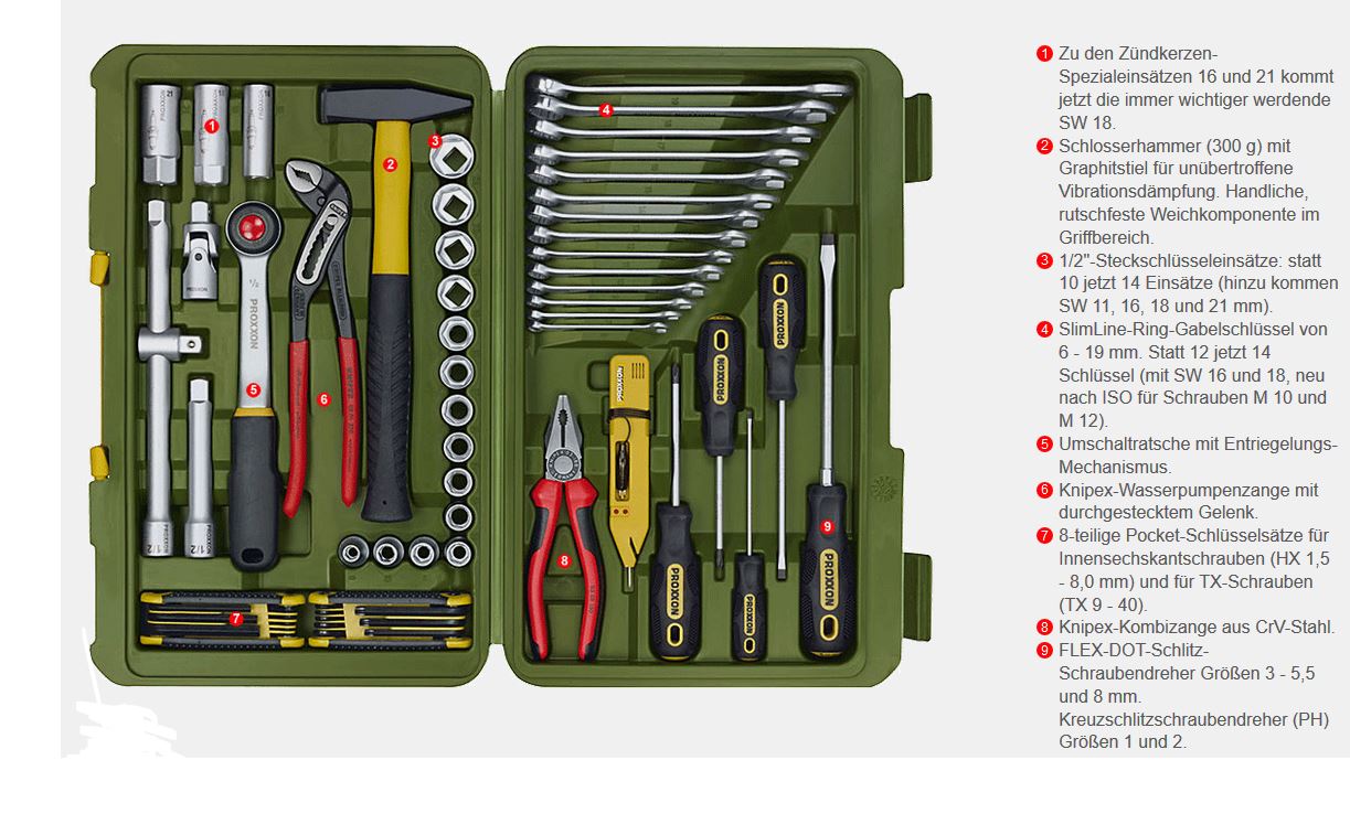 PROXXON Werkstattsatz 43-teilig