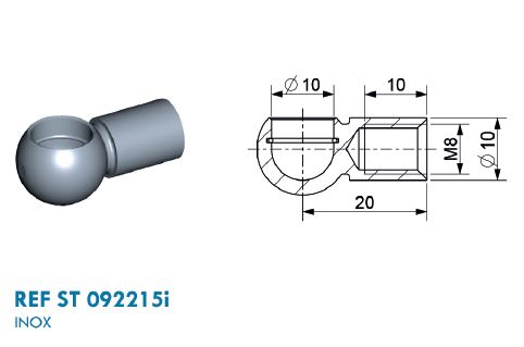 Gasdruckfeder Gasdruckdämpfer Zubehör Kugelpfanne M8-20mm