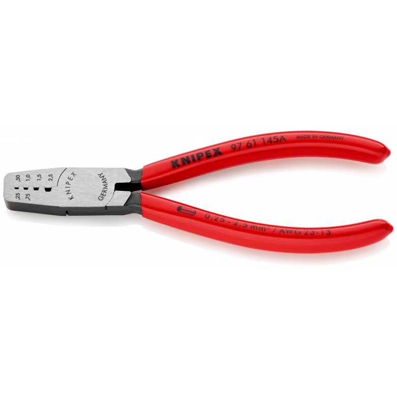 KNIPEX Adernendhülsenzange für Adernendhülsen von 0,5-2,5 mm²