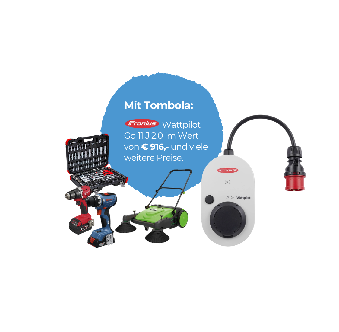 Tombola – Fronius Wattpilot Go 11 J 2.0 und weitere Preise
