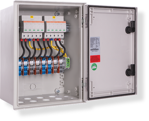 enwitec Überspannungsschutz DC Typ I+II 4 MPPT, Klemmen (für Außenbereich)