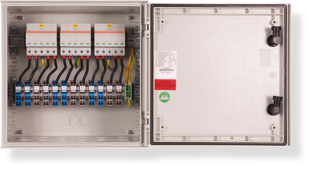enwitec Überspannungsschutz DC Typ I+II 6 MPPT, Klemmen (für Außenbereich)