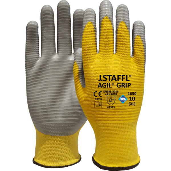 Arbeitshandschuhe Handfläche nitrilbeschichtet Agil Grip Gr.10-XL 1650