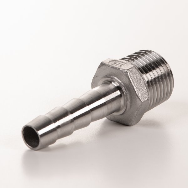 Einschraubtülle Stahl 1/2 Zoll Außengewinde 8mm