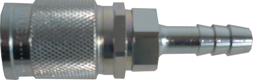 Schnellkupplung  Stahl mit Tülle 6mm