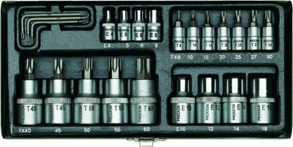 Proxxon Stecknusssatz Torx 1/4+1/2 Zoll  24-tlg.