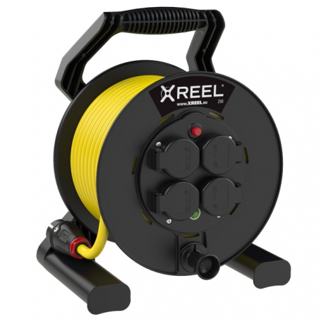 Kabeltrommel PVC 230V 25 Meter  K35  3x1,5  4x230V Klappdeckel  IP54  XREEL