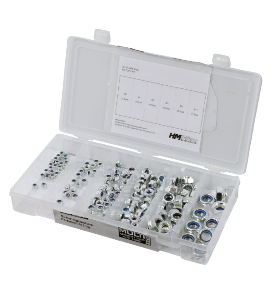 Muttern-Box Sortiment 195-tlg.