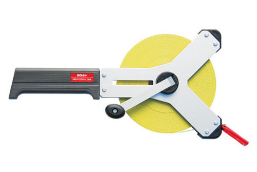 Sola Gabelmaßband Stahl 30 Meter Prospector YC 30 gelb beschichtet, Klasse II B
