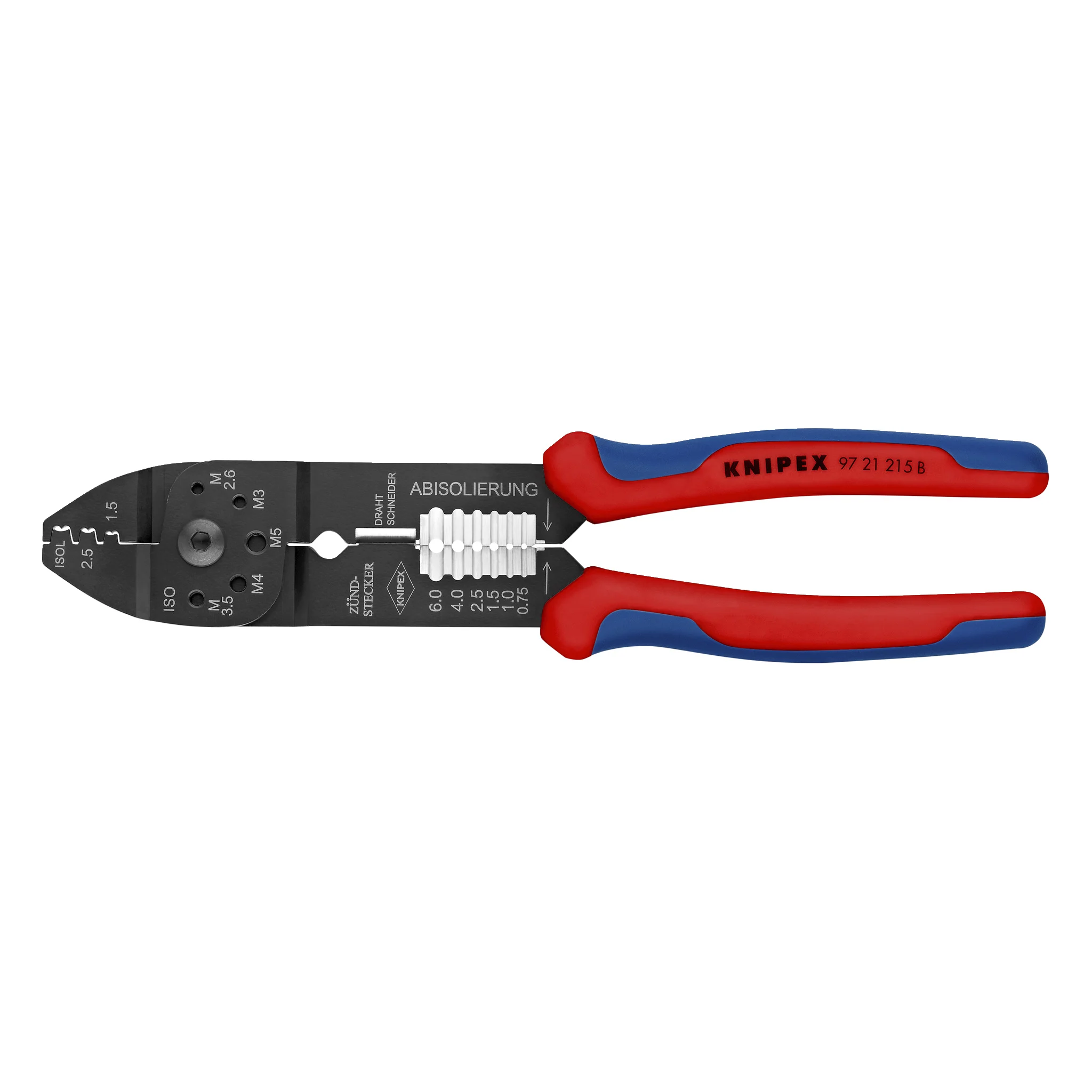 Knipex Crimpzange für unisolierte offene Steckverbinder 0,5-2,5mm