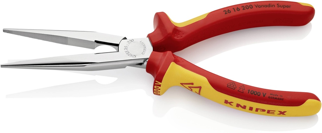 Knipex Flachrundzange gerade, VDE 1000V 200mm