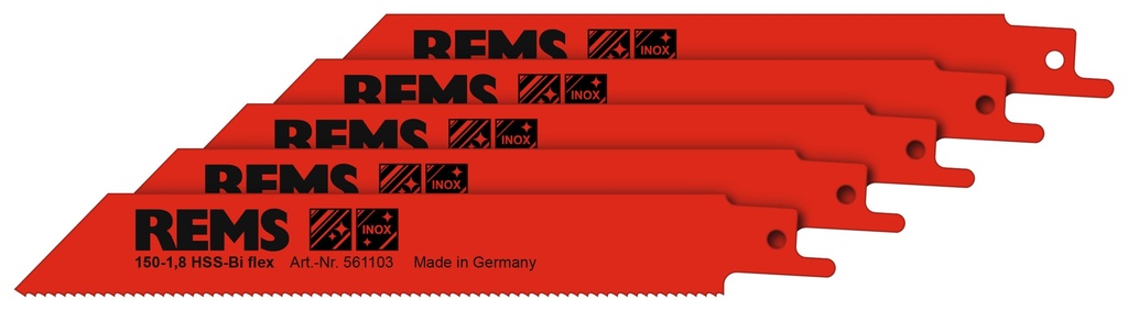 Rems Sägeblätter 5-er Pack rot 5 Zoll, 300mm