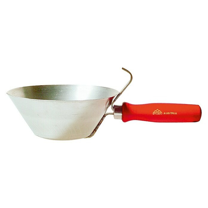 Stubai Mörtelpfanne blank mit rotem Griff 180mm
