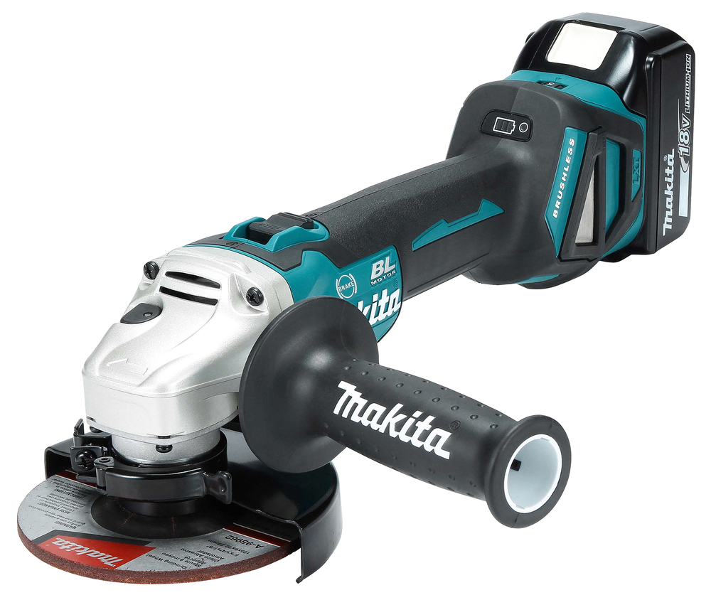 Makita Akku Winkelschleifer DGA513RTJ mit Motorbremse 18 Volt 2 Akkus 5,0Ah