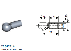 Kugelpfanne DM.10-STAHL 92214