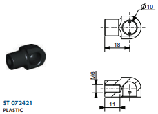 Kugelpfanne DM.10-NYLON  72421