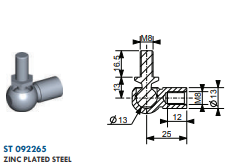 Winkelgelenk DM.16-STAHL  99262-10