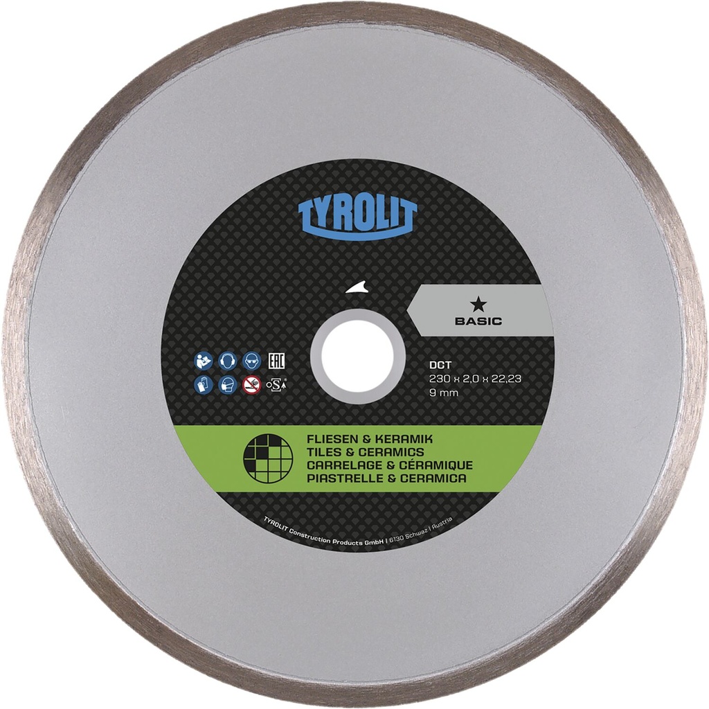 Tyrolit Diamant Trennscheibe 230mm Basic Universal Belag 9mm