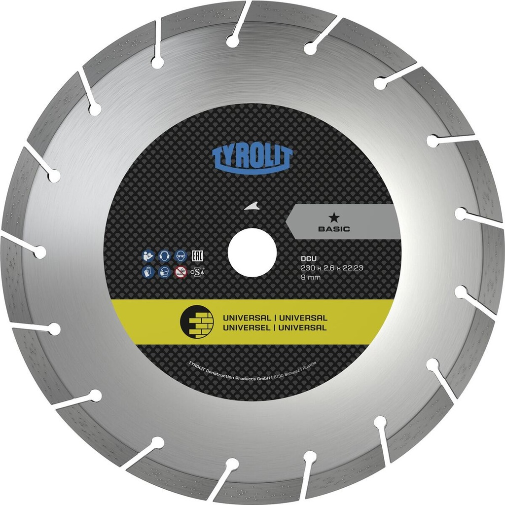 Tyrolit Diamant Trennscheibe 230mm Standard Universal