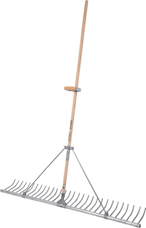 Alu Schlepprechen mit Stiel mit 30 Zinken; 134cm