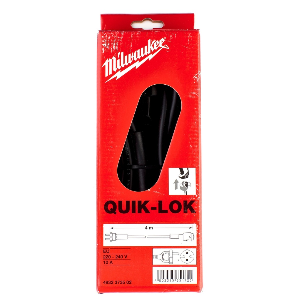 Milwaukee Quick Lok Kabel  4 Meter