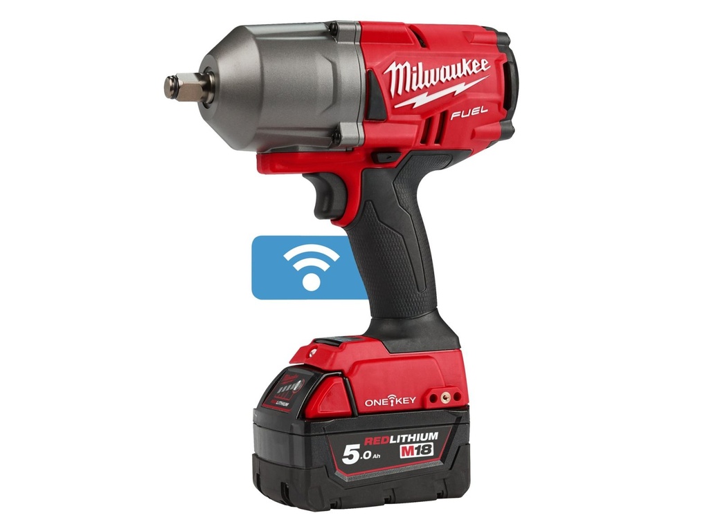 Milwaukee Akku Schlagschrauber 1/2Z M18-ONEFHIWF12-502X, 5Ah, Li-Ion, Hd-Box, 1356Nm bestehend aus: