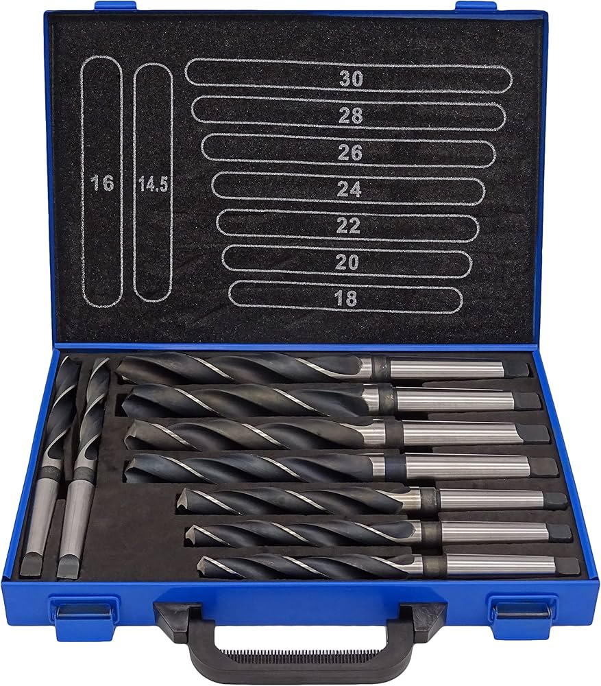 Spiralbohrersatz 14,5-30 DIN 345 9-tlg MK2/MK3