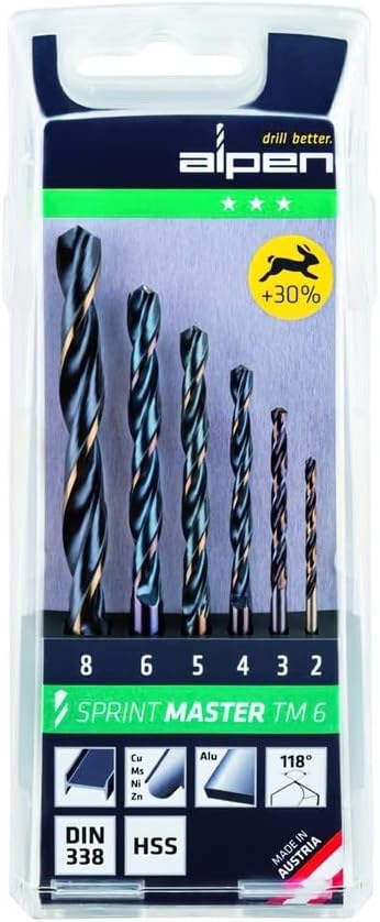 Alpen Spiralbohrersatz 2- 8mm TM 6