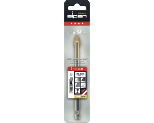 Alpen Glasbohrer 8mm