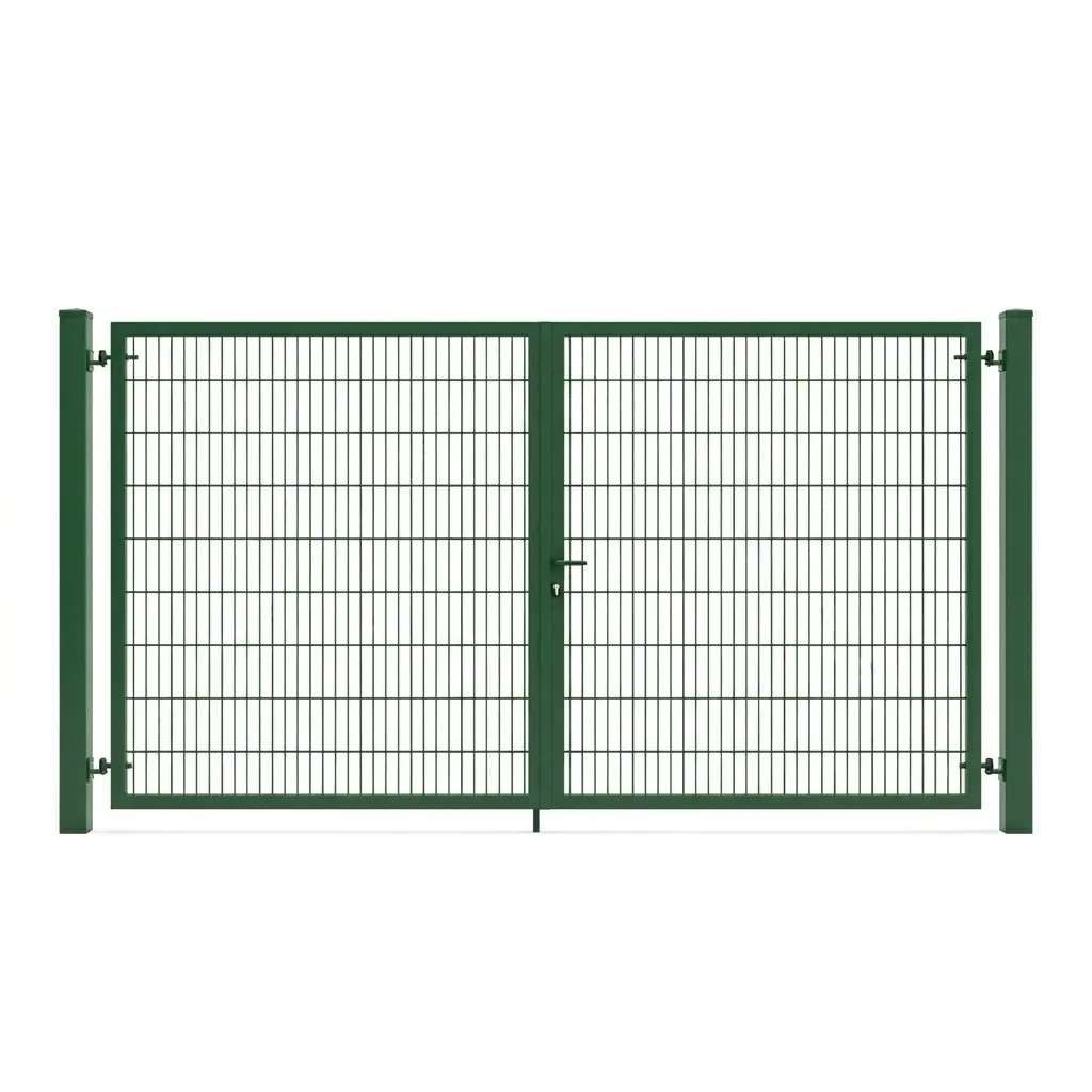 Kombitor zweiflügelig grün, Breite 300 cm