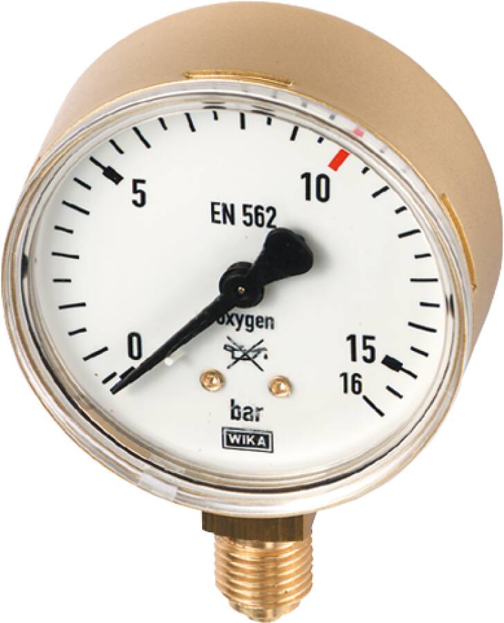 Manometer Sauerstoff Arbeitsdruck 0-16Bar