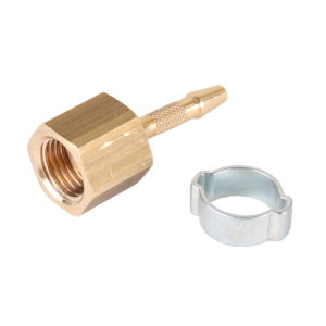 Schlauchverschraubung Gas 3/8 Zoll links mit Tülle 4mm