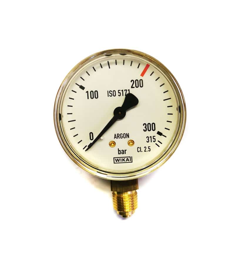 Manometer für C02+Argon Flaschendruck 0-315Bar