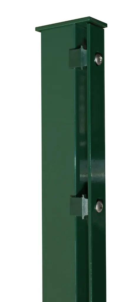 DS-Zaunpfosten Typ S grün, mit Abdeckleiste