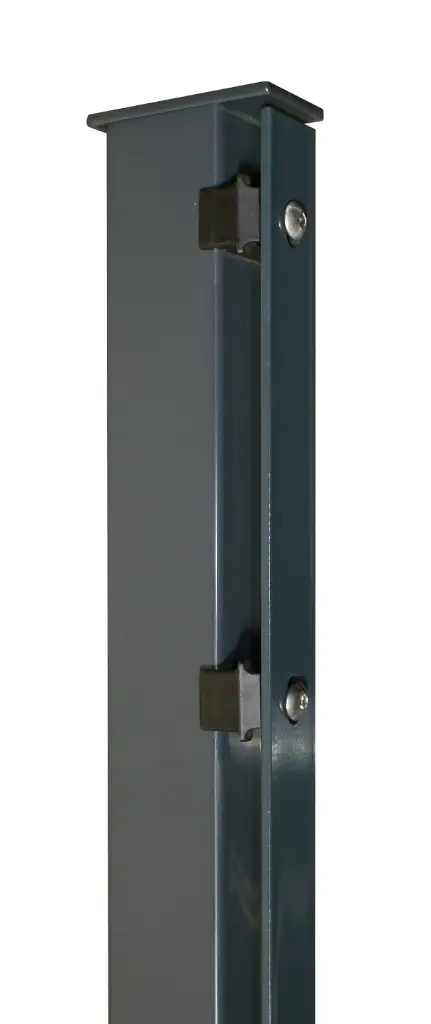 DS-Zaunpfosten Typ S anthrazit, mit Abdeckleiste