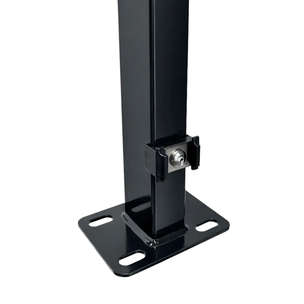 DS-Zaunpfosten Typ P anthrazit, mit Bodenplatte 