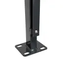 DS-Zaunpfosten Typ S anthrazit, mit Abdeckleiste und Bodenplatte