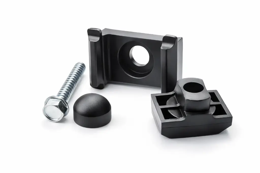 Halter für DS-Zaunpfosten 60/40 mm schwarz (3er Set)