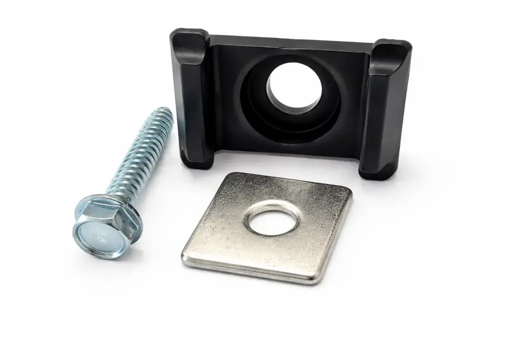 Halter für DS-Zaunpfosten 60/40 mm schwarz (3er Set)