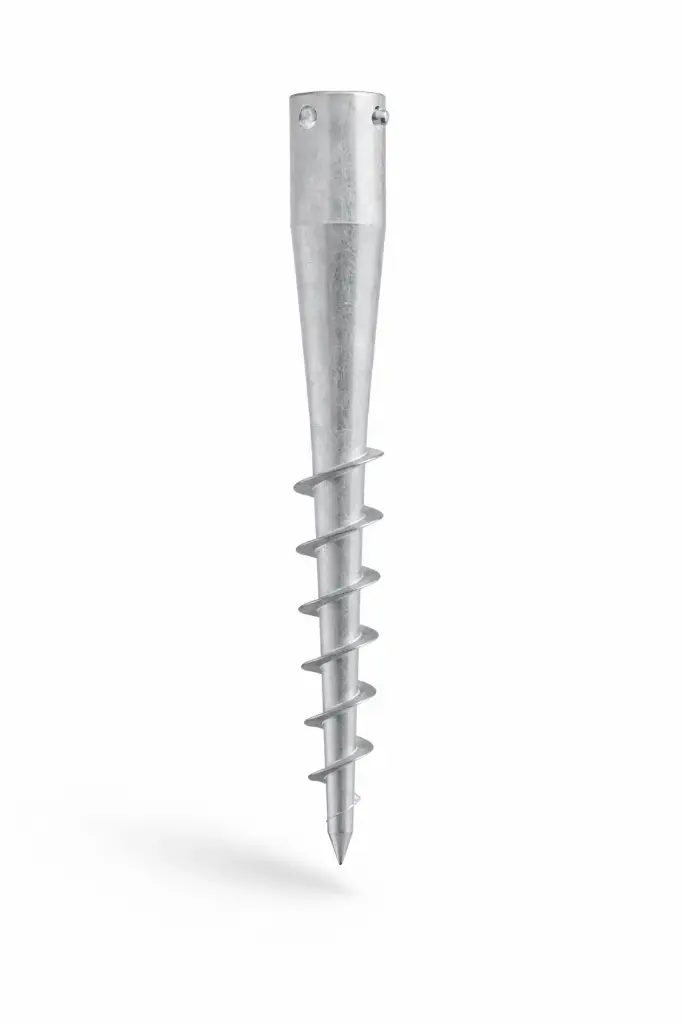 Schraubfundament verzinkt Ø 66 mm, Länge: 550 mm