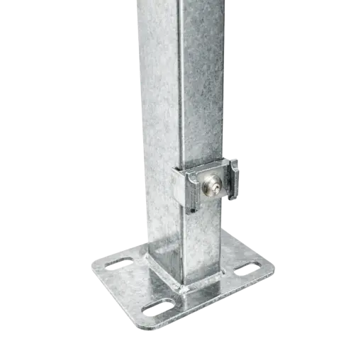 DS-Zaunpfosten Typ P verzinkt, mit Bodenplatte