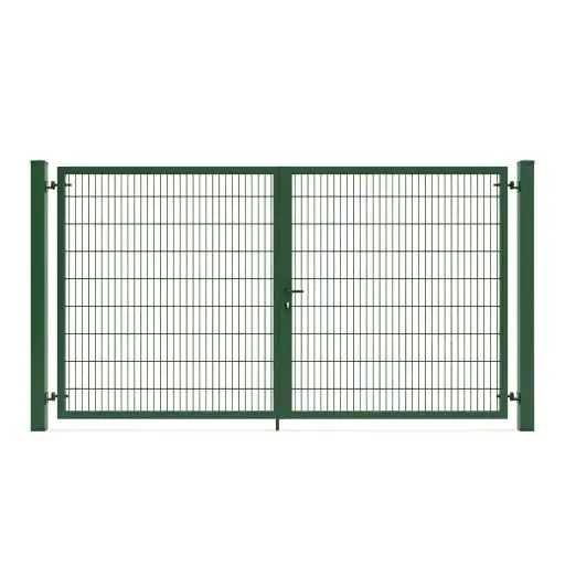 Kombitor zweiflügelig grün, Breite 400 cm