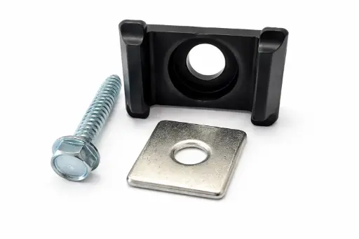 Halter für DS-Zaunpfosten 60/40 mm schwarz (3er Set)