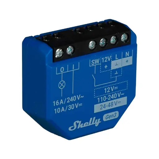 [97002005190] Shelly Relais Unterputz  "Plus 1PM" max. 16 A