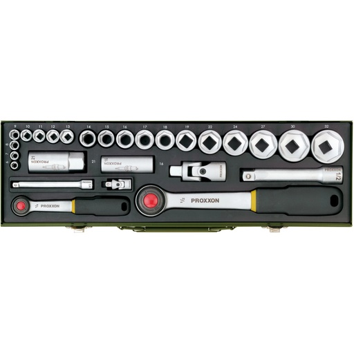 Proxxon Stecknusssatz 1/4+1/2 Zoll  27-tlg.