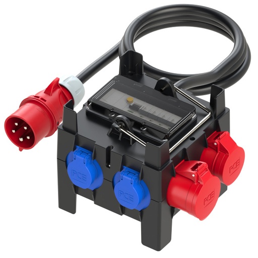 Stromverteiler 1x32+2x16A+ 3x230V Spitz mit FI-Zuleitung 32A