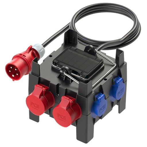 Stromverteiler 2x16A+5x230V  IMST IP44 mit FI  2 Meter 5x2,5