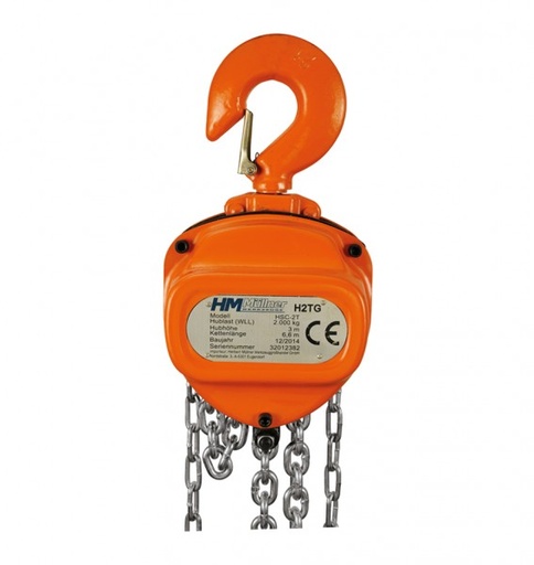 Seilzug 4,0 Tonnen, Zug 2 Tonnen; Hub 3,0 Meter Seil 6mm