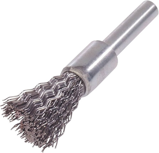 Lessmann Pinselkopfbürste 12x120mm  mit Schaft, Niro 0,30