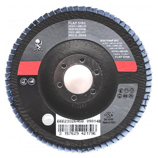 Atlas Fächerschleifer/Lameller 125mm K40 Stahl/Inox
